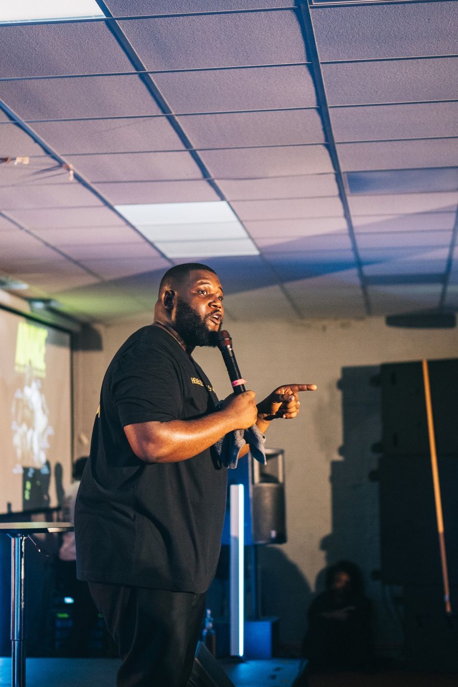 Pastor preaching at a MORE Youth gathering